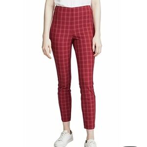 Rag & Bone RED MULTI Simone High Rise Plaid Ankle Pants, US 8 NWOT